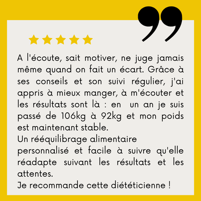 Avis Google - Accompagnements diététiques