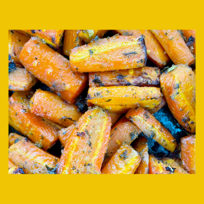 Recette diététique - Carottes rôties au miel et au gingembre