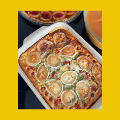 Recette diététique - Clafoutis de tomates et fromage de chèvre