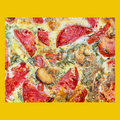 Recette diététique - Clafoutis de tomates et fromage de chèvre