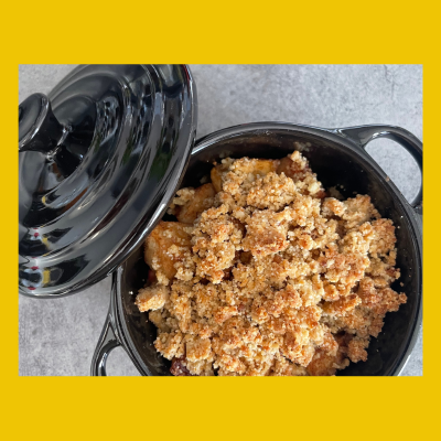 Crumble pommes poires sans beurre
