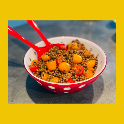 Salade de lentilles &agrave; l'oriental