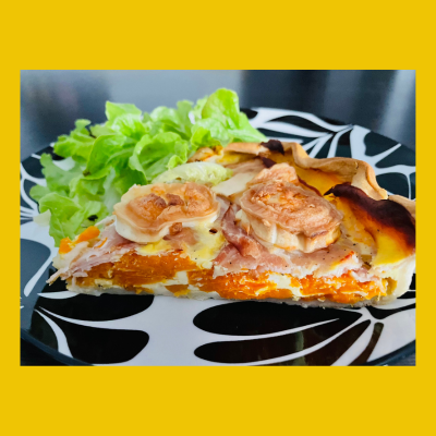 Tarte butternut bacon chèvre